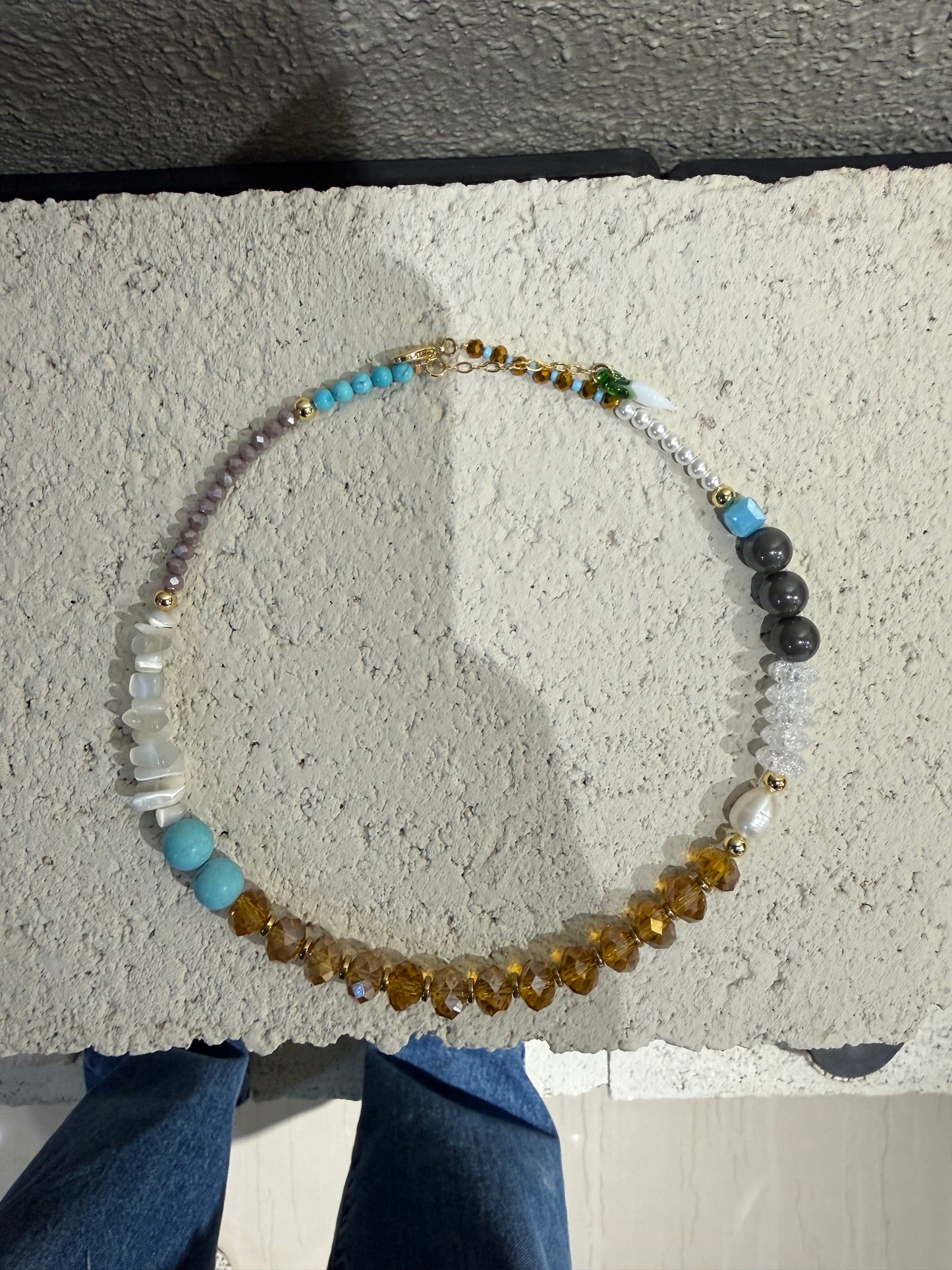 COLLAR PIEDRAS / MULTICOLOR - OJO CORAZON