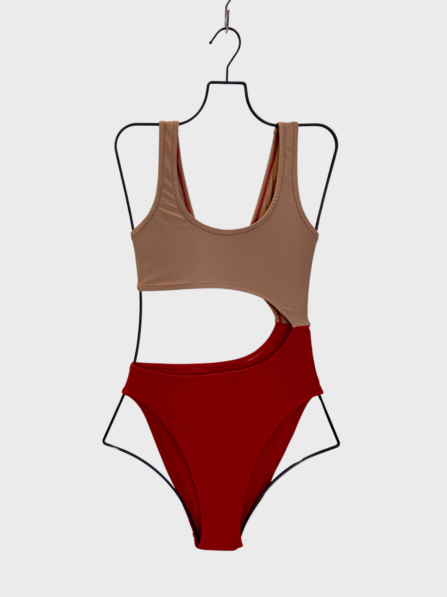 Trikini Bicolor - Rojo Ladrillo/Nude