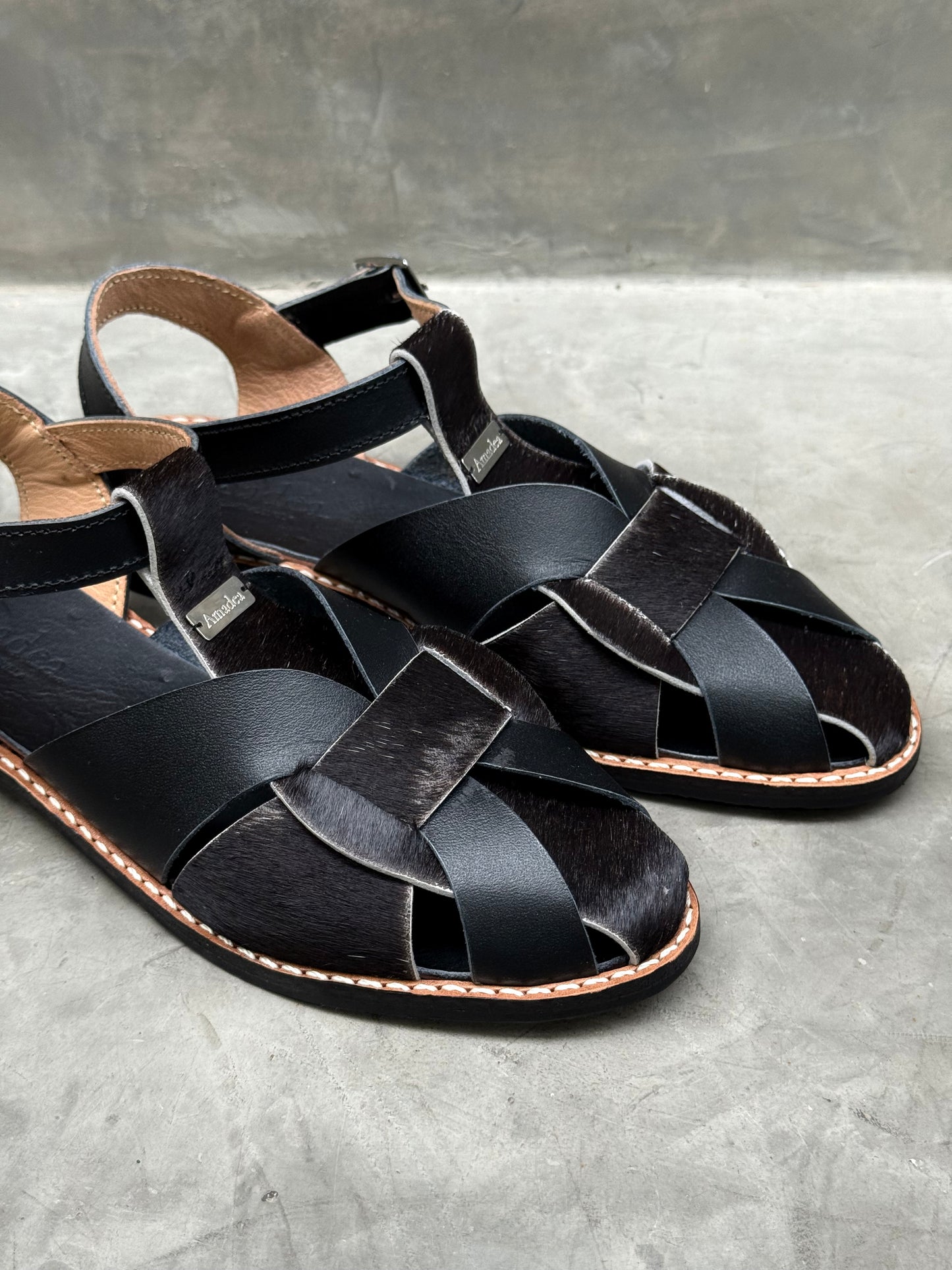 SANDALIA CANGREJERA TATI / CALF HAIR COW
