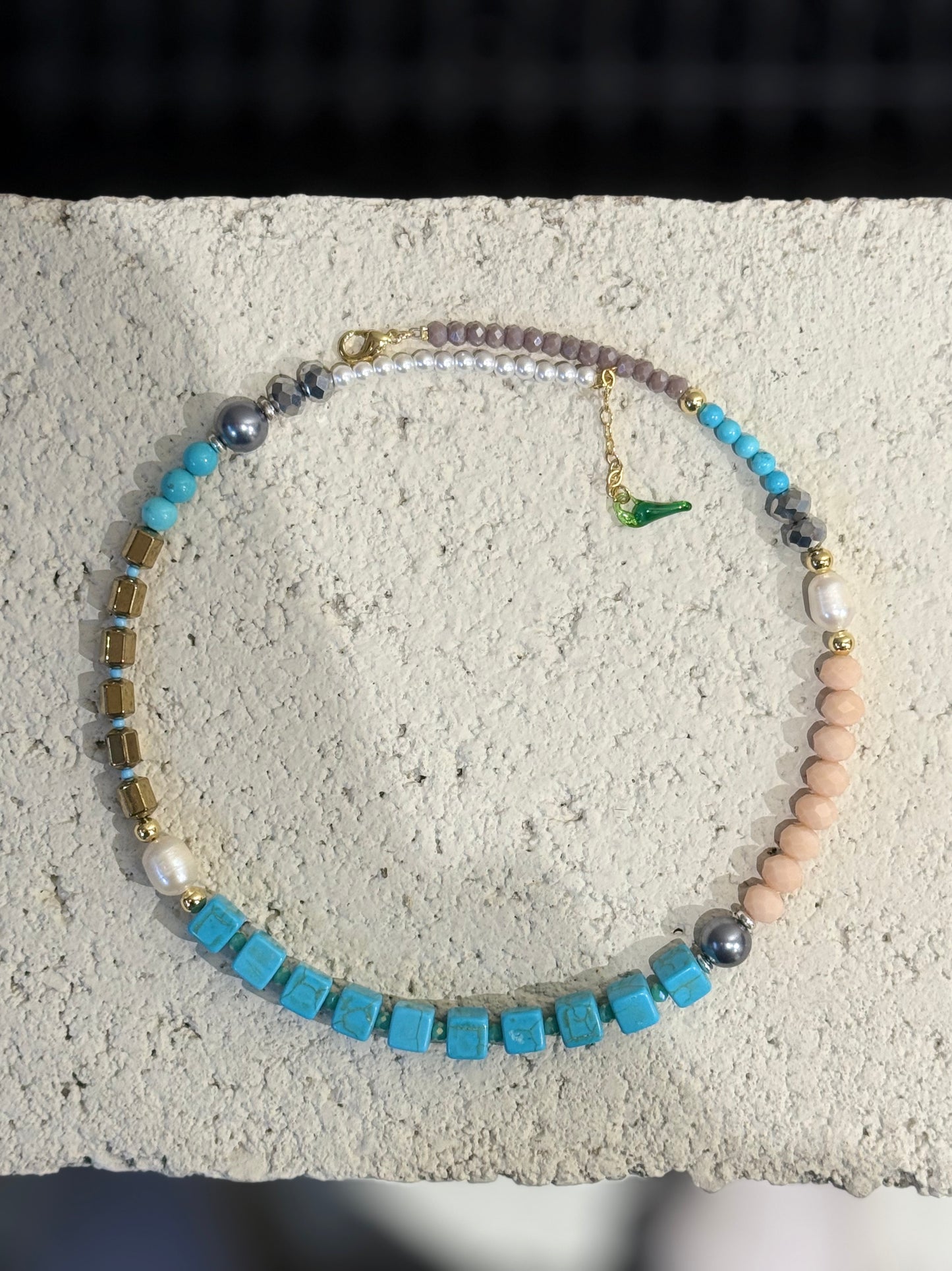 COLLAR PIEDRAS / MULTICOLOR - OJO CORAZON