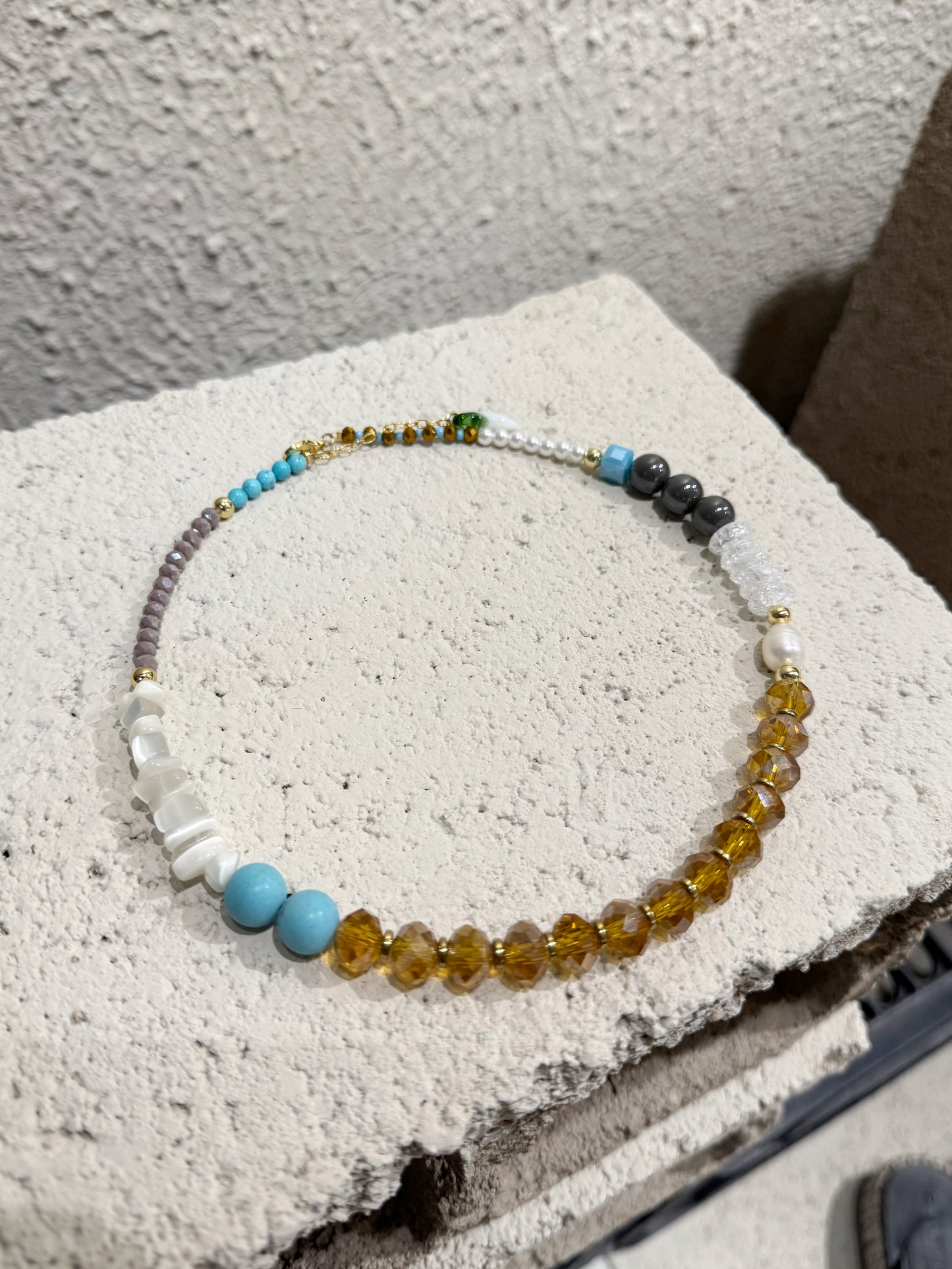 COLLAR PIEDRAS / MULTICOLOR - OJO CORAZON