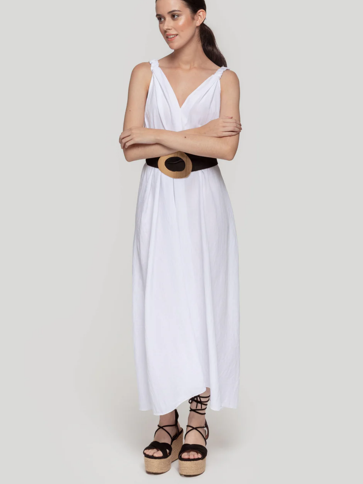 VESTIDO MAXI TIRAS / WHITE