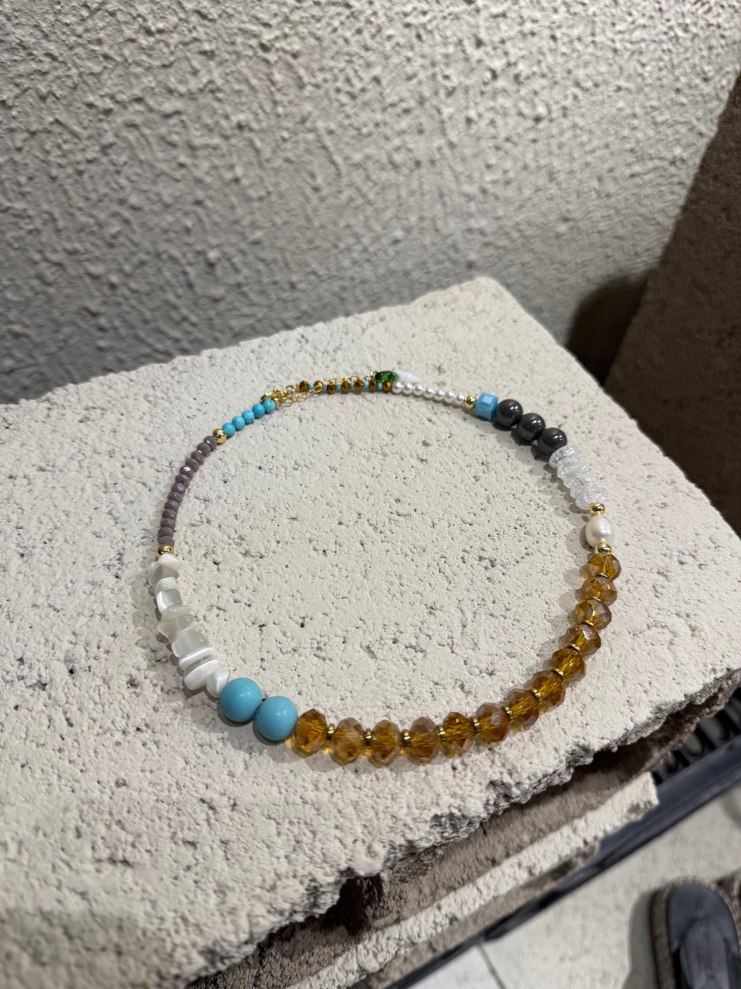 COLLAR PIEDRAS / MULTICOLOR - OJO CORAZON