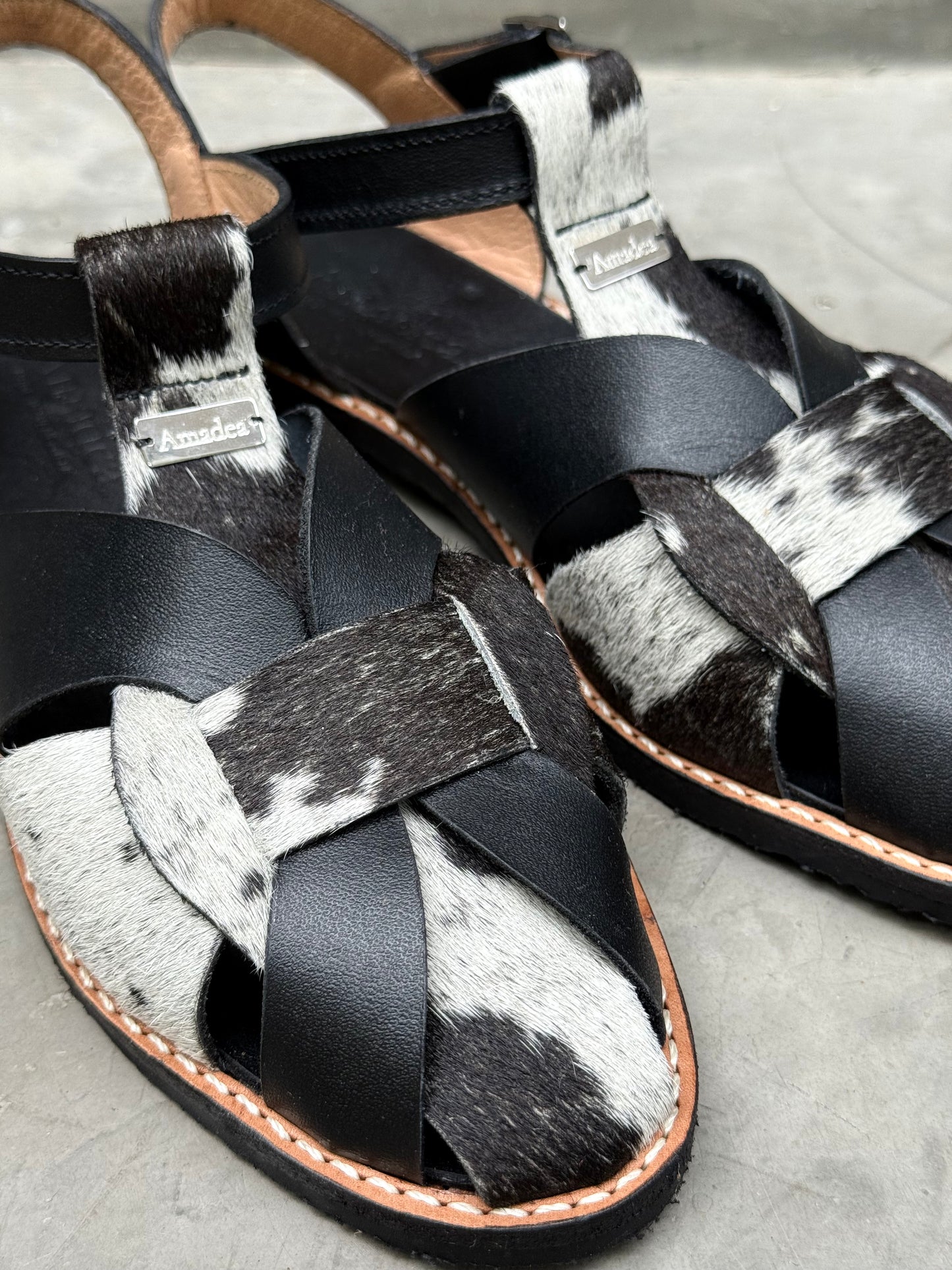 SANDALIA CANGREJERA TATI / CALF HAIR COW