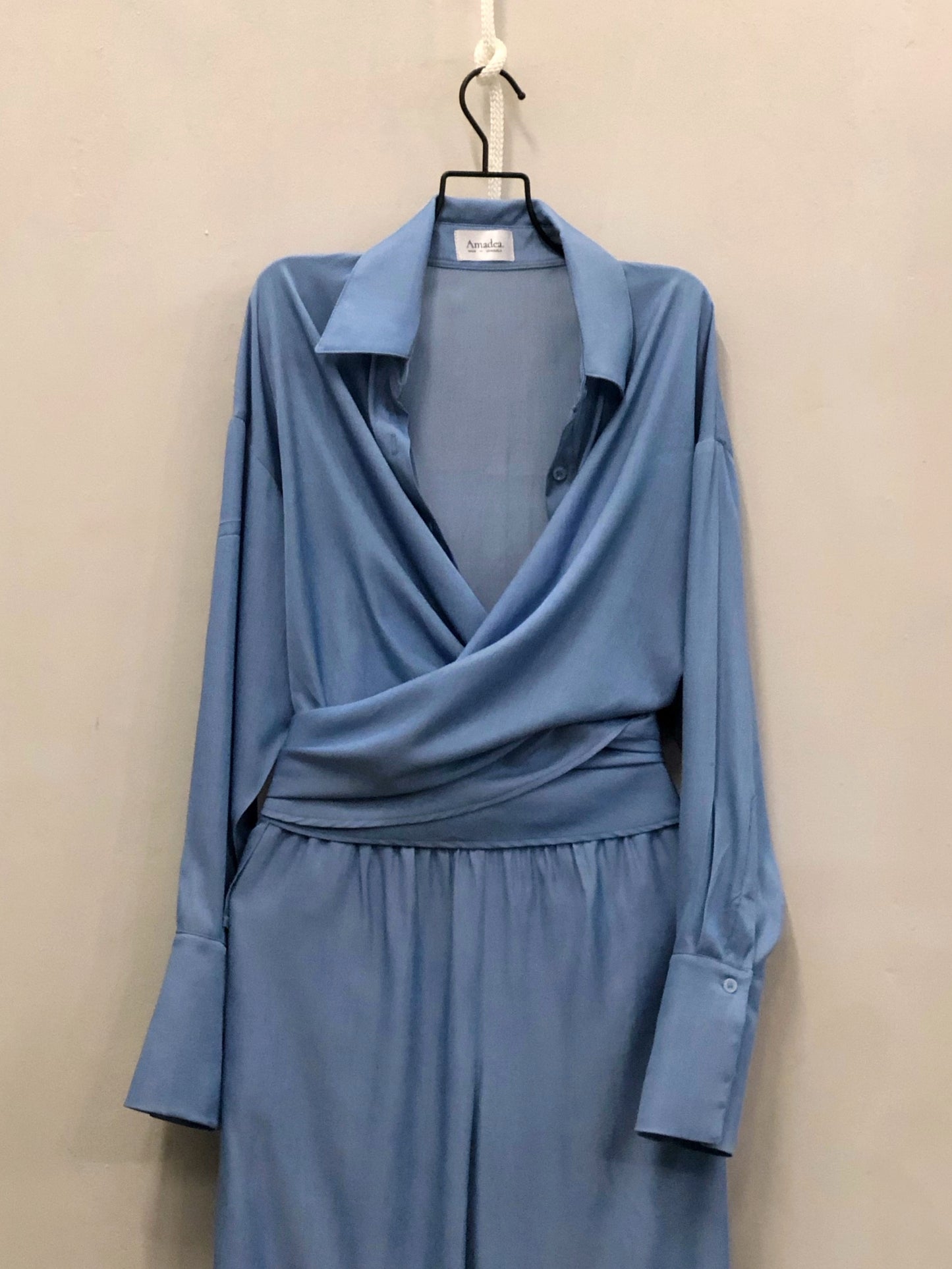 CAMISA / WRAP FLOWY - BLUE CHAMBRAY