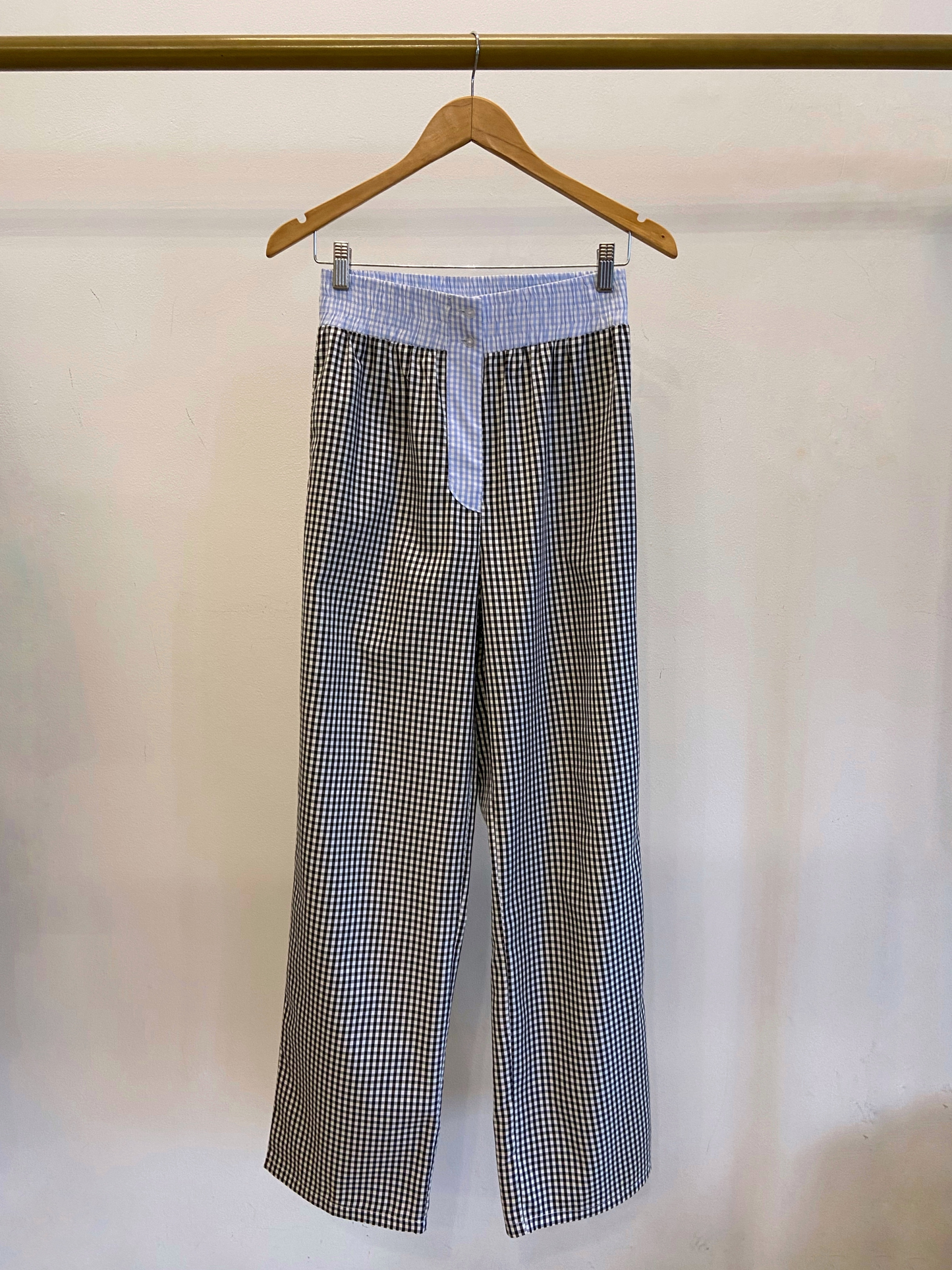 PANTALON / BOXER STYLE CONTRAST - BLACK AND BLUE