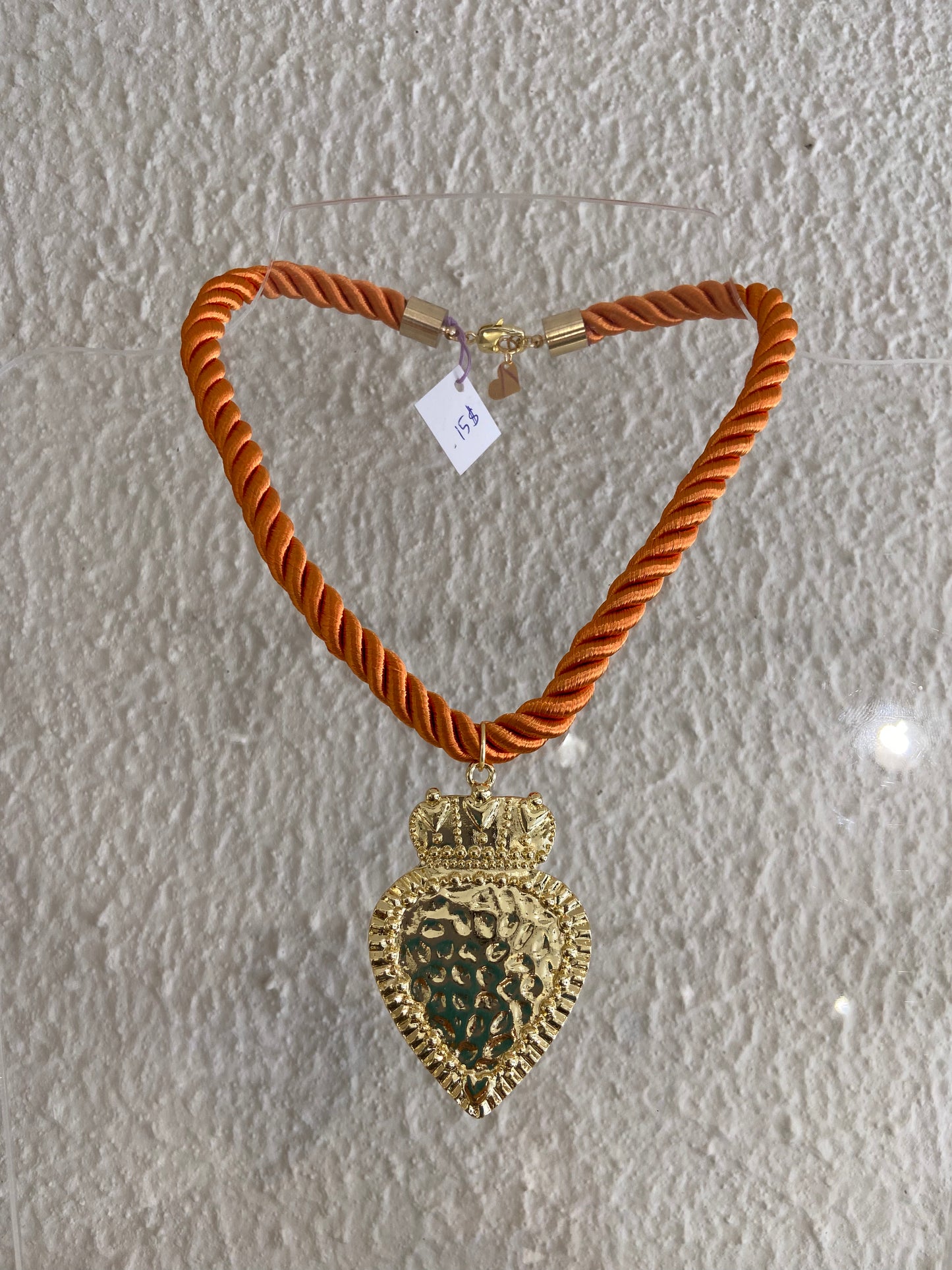 COLLAR / CORDON Y DIJE CORAZON - OJO CORAZON
