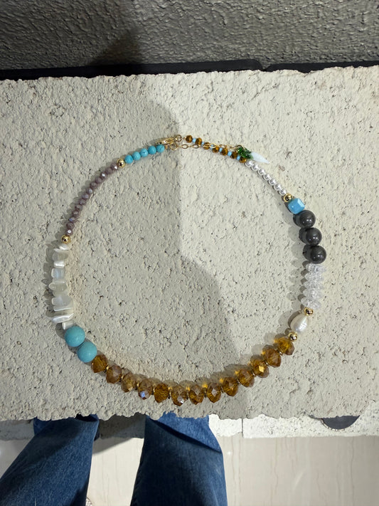 COLLAR PIEDRAS / MULTICOLOR - OJO CORAZON