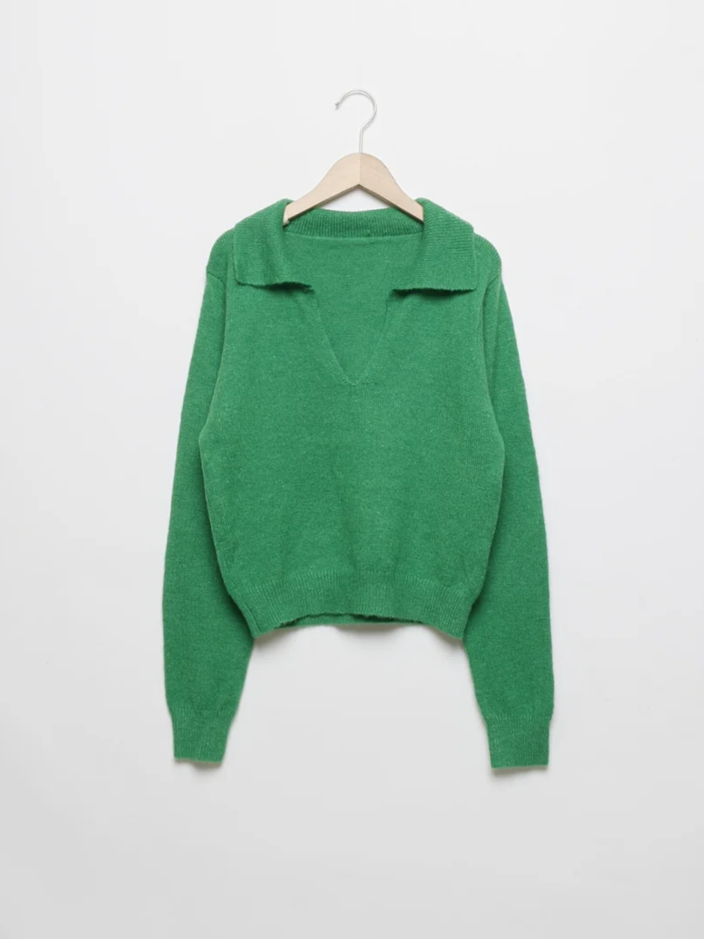 JERSEY CROPPED POLO / GREEN