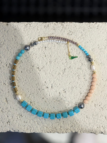 COLLAR PIEDRAS / MULTICOLOR - OJO CORAZON
