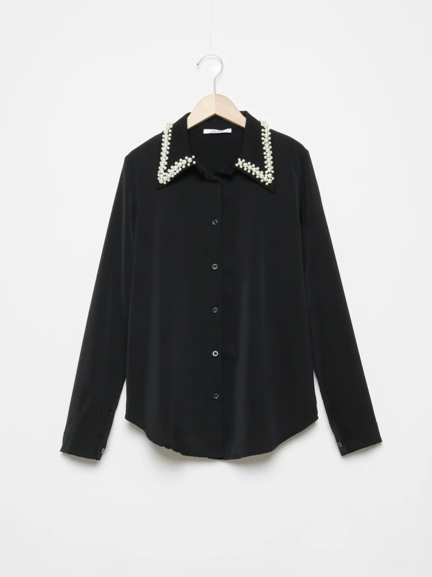 CAMISA CUELLO PERLAS / BLACK