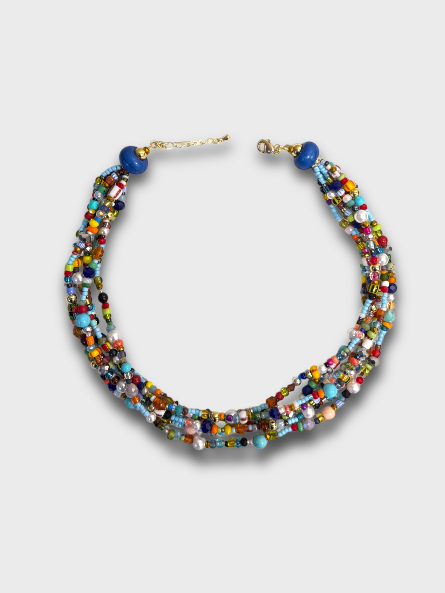 COLLAR PIEDRAS Y MOSTACILLA / MULTICOLOR - OJO CORAZON