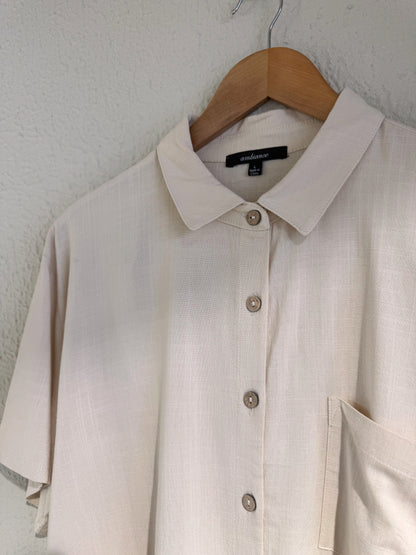 CAMISA AMBIANCE / LINO BEIGE