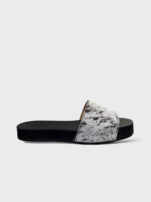 SANDALIA FURRY COWPRINT
