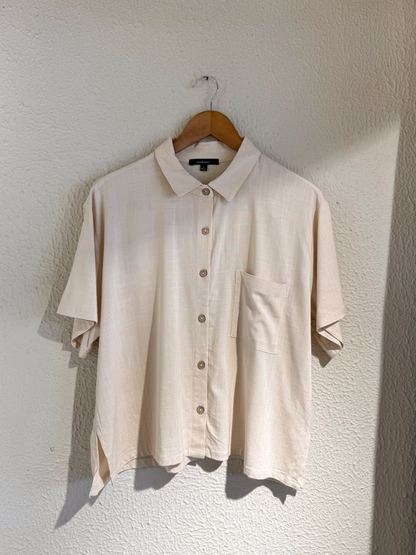 CAMISA AMBIANCE / LINO BEIGE