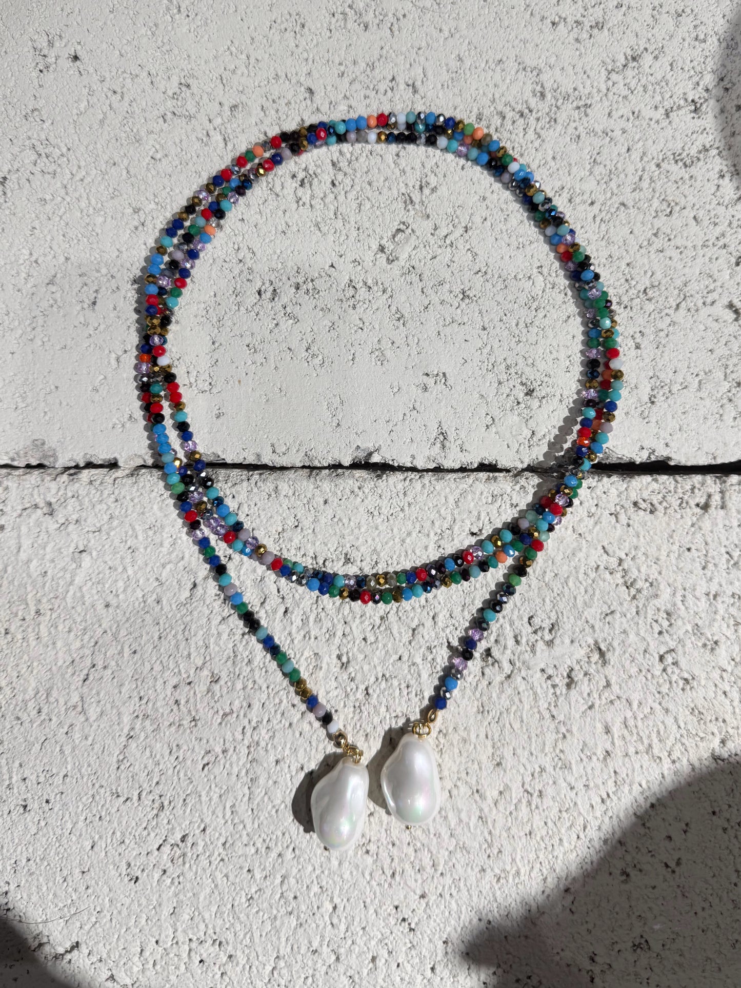 COLLAR LARGO PIEDRAS / MULTICOLOR - OJO CORAZON