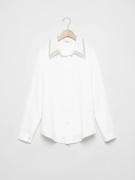 CAMISA CUELLO PERLAS / WHITE