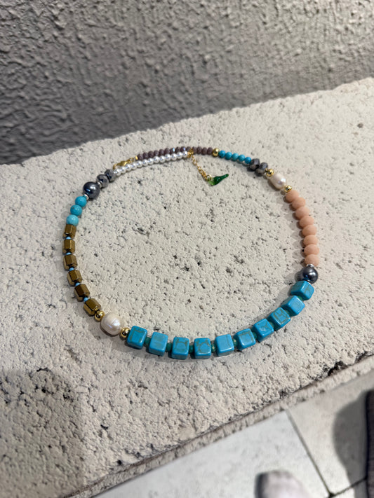 COLLAR PIEDRAS / MULTICOLOR - OJO CORAZON