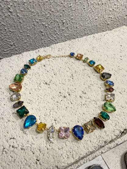 COLLAR PIEDRAS / MULTICOLOR - OJO CORAZON