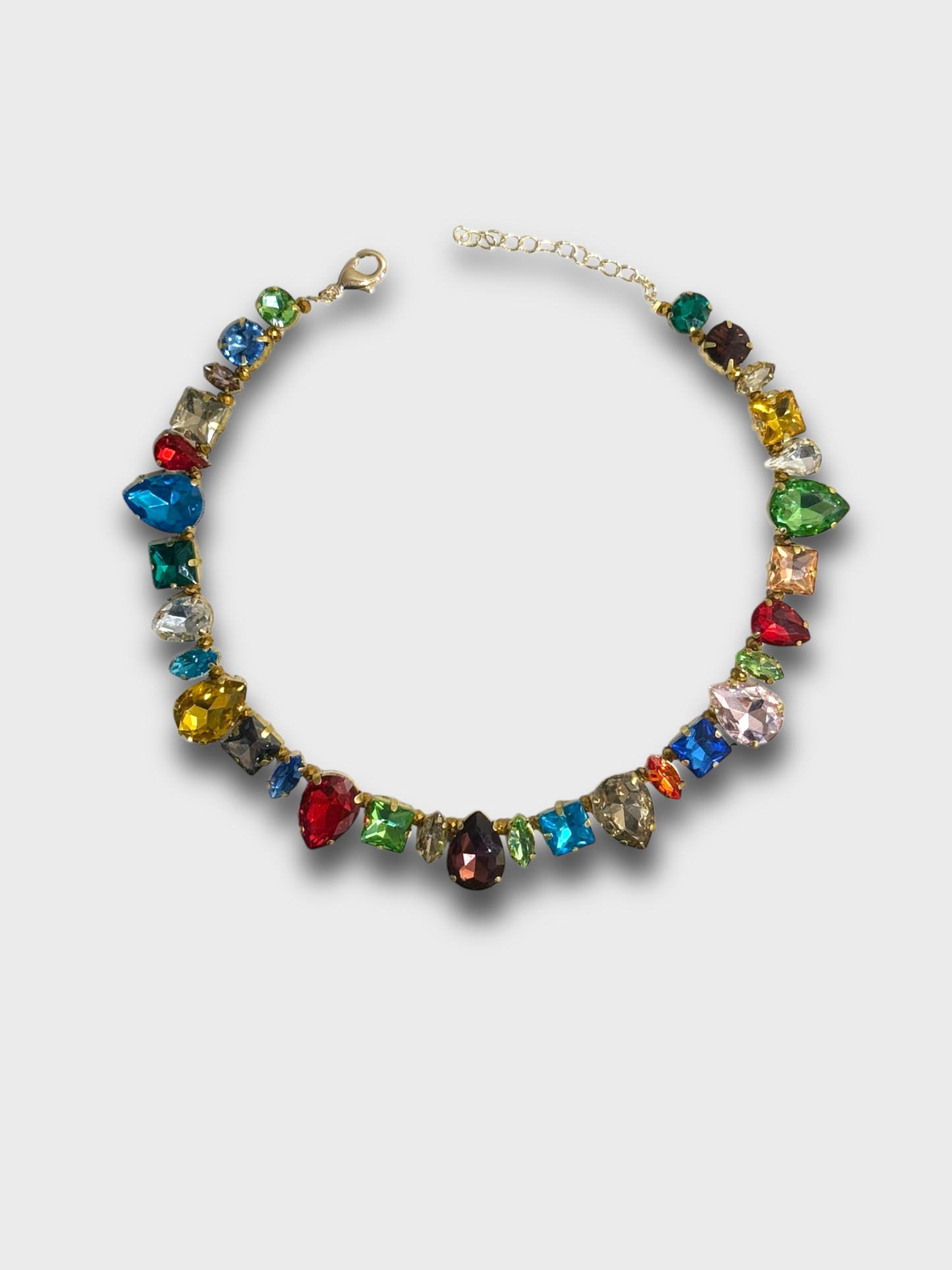 COLLAR PIEDRAS / MULTICOLOR - OJO CORAZON (Copia)