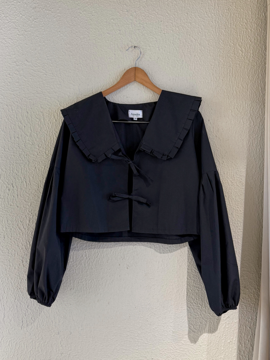 CAMISA / CUELLO RUFFLE - BLACK